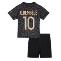 Camisa de Futebol Paris Saint-Germain Ousmane Dembele #10 Equipamento Alternativo Infantil 2023-24 Manga Curta (+ Calças curtas)